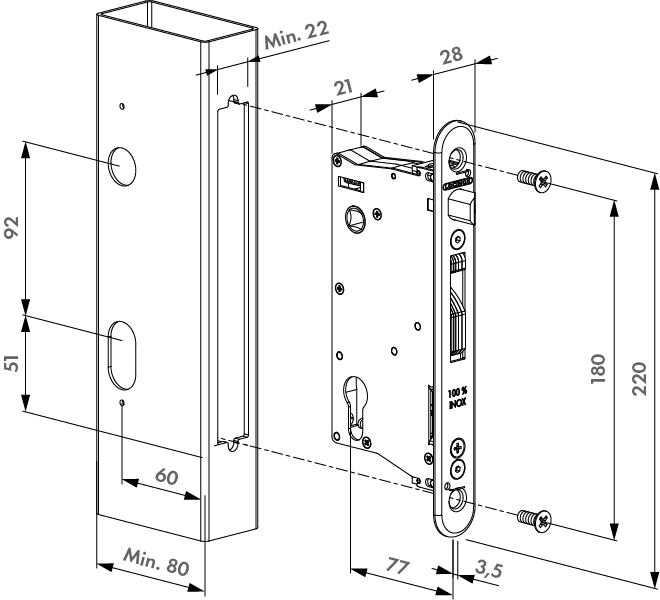 LOCINOX EIGHTYLOCK-M - σχέδιο
