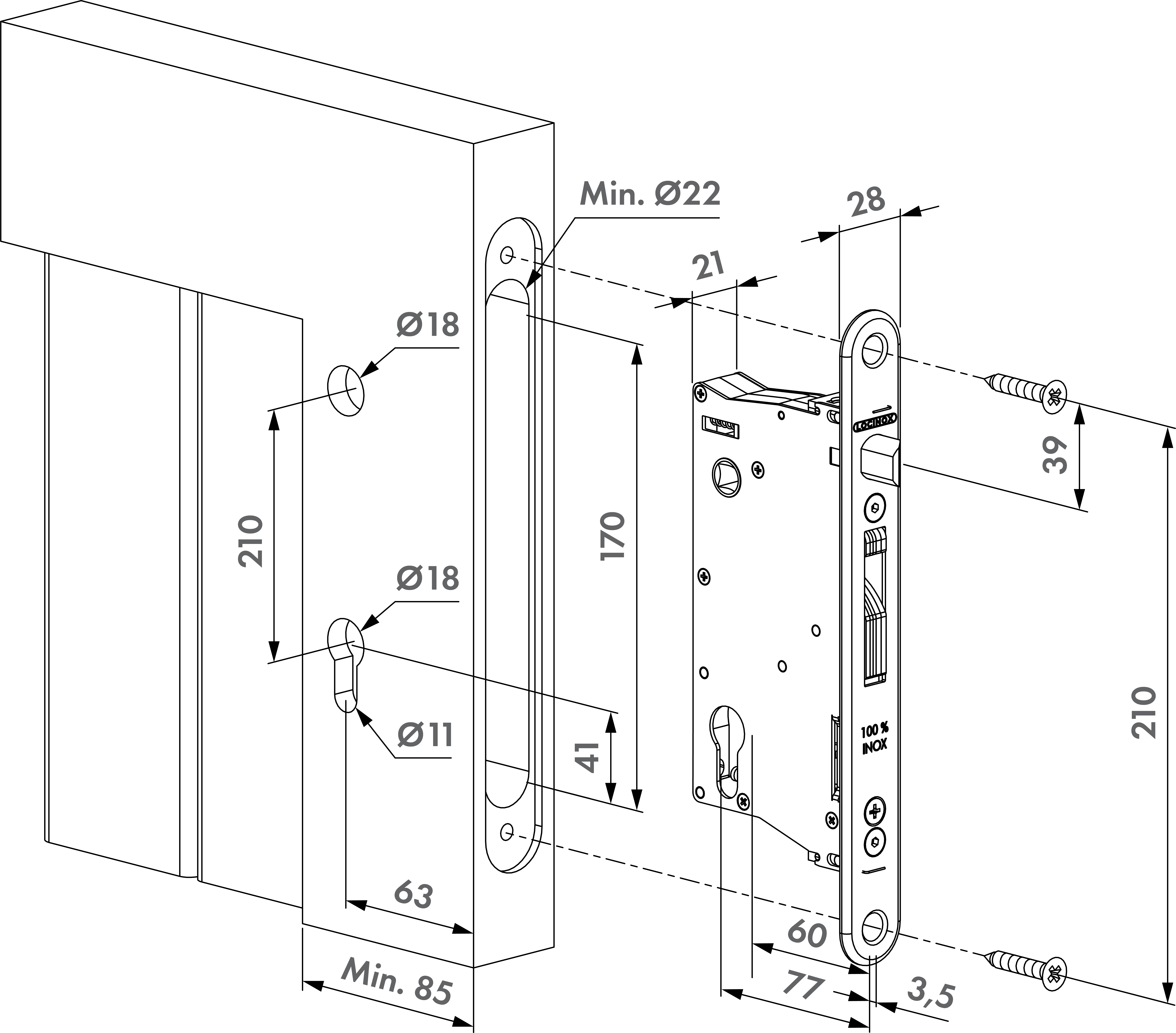 LOCINOX EIGHTYLOCK-W - σχέδιο