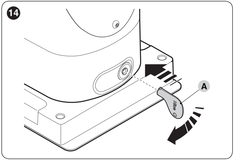 NICE SLIGHT SLH400 – χειροκίνητο ξεκλείδωμα με κλειδί
