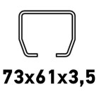 Με προφίλ C 73x61x3,5mm