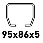 Με προφίλ C 95x86x5mm