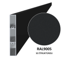 Μαύρο RAL9005 με ανάγλυφη υφή