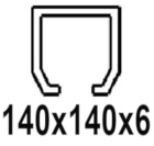 Για προφίλ C 140x140x6 mm