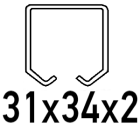 Για προφίλ C 31x34x2 mm