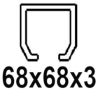 Για προφίλ C 68x68x3 mm
