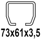 Για προφίλ C 73x61x3,5 mm
