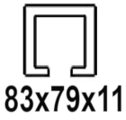 Για προφίλ C 83x79x11 mm