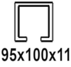 Για προφίλ C 95x100x11 mm