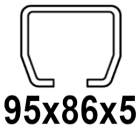 Για προφίλ C 95x86x5 mm