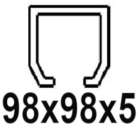 Για προφίλ C 98x98x5 mm