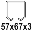 Για προφίλ C 57x67x3mm, αναρτώμενο