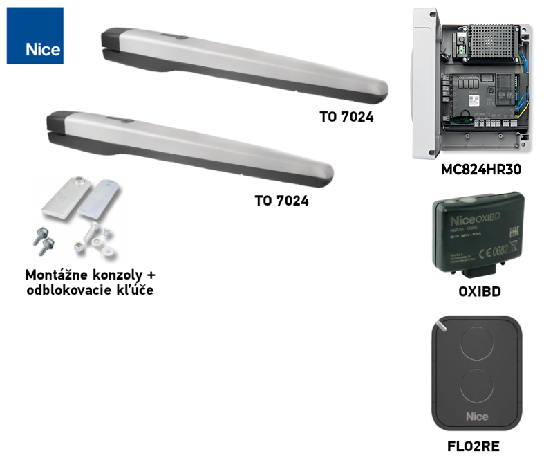 Σετ NICE Toona TO7024 για δίφυλλη πύλη