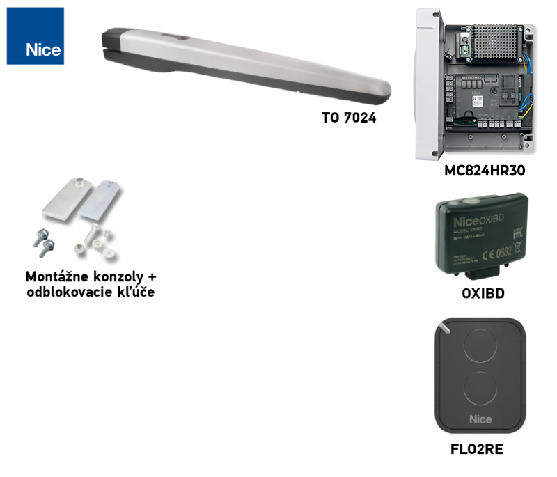 Σετ NICE Toona TO7024 για μονόφυλλη πύλη