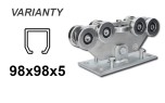Φορείο με 9 ράουλα για προφίλ C 98 × 98 × 5 mm