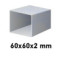 Γαλβανισμένη κοιλοδοκός 60x60x2 mm, 6 m